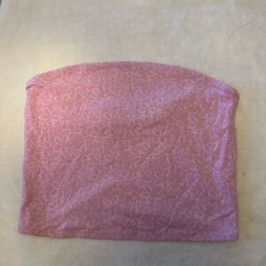 Pink Floral Tube Top